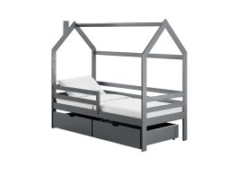 Postel z masivu Liliana 160/80 cm - ŠEDÁ + rošt ZDARMA
