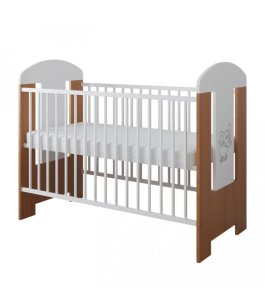 Zvětšit Postýlka 120/60 cm Gloria - bílá/ olše  Slon 