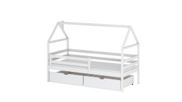 Postel z masivu Ava 160/80 cm - BÍLÁ + rošt ZDARMA