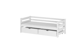 Postel z masivu Ergona 80/200 cm - BÍLÁ + rošt ZDARMA