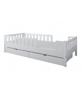 Postel Larisa 160/80 cm - bílá + 2 šuplíky
