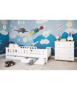 Postel Larisa 160/80 cm - bílá + 2 šuplíky