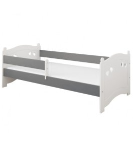Postel Elisa 160/80 cm - bílá/ šedá + matrace 