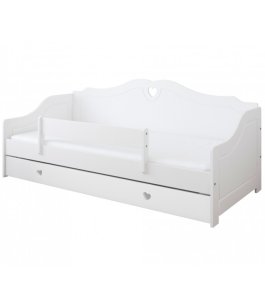 Postel Zina 180/80 cm - bílá + matrace + šuplík 