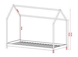 Postel z masivu Lucinda 180/80 cm + rošt ZDARMA