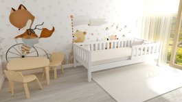 Postel Montessori Matylda 120x200 cm - BÍLÁ + rošt ZDARMA produkt