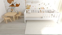 Postel Montessori Matylda 90x200 cm - BÍLÁ + rošt ZDARMA 