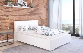 Čalouněná postel Bolzano 120/200 cm s úložným prostorem madrid - ekokůže