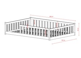 Postel Reno 140/200 cm + rošt ZDARMA bílá
