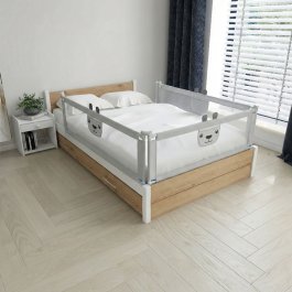Zábrana na postel Méďa - 160 cm šedá