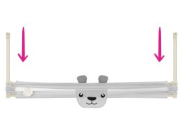 Zábrana na postel Méďa - 180 cm šedá