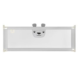 Zábrana na postel Méďa - 160 cm šedá