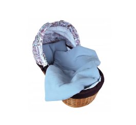 Polštářek + deka do kočárku mušelín s výplní / modrá