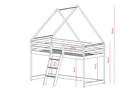 Zvýšená postel Mony 80x180 cm + rošt ZDARMA