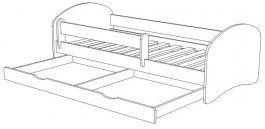 Postel Nela N20S 160/80 cm + matrace + šuplík - jesion