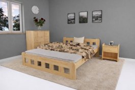 Zvýšená postel z masivu Nika 120x200 cm + rošt ZDARMA
