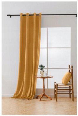 Zvětšit Závěs Velvet 140/250 cm s oky - hořčicová