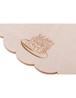 Dřevěná podložka pod dort silná - 50 cm