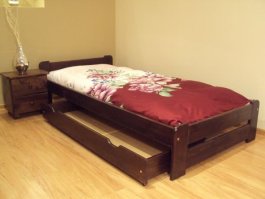 Zvětšit Zvýšená postel Halle 80x200 cm + rošt - ořech