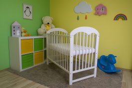 Zvětšit Postýlka Oskar 120/60 cm - bílá Zvětšit Postýlka Oskar 120/60 cm - bílá