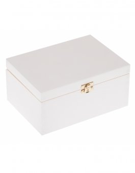 Krabička dřevěná 22x16x10,5 cm - bílá