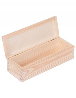Zvětšit Přírodní dřevěná dárková krabička - 28x9x8 cm