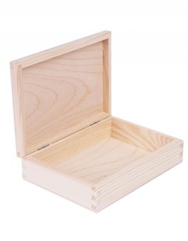Zvětšit Přírodní dřevěná krabička / box na fotky - 17,5x13,5x5 cm