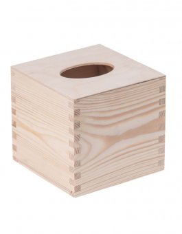Krabička dřevěná na kapesníky 14x14x13,5 cm 