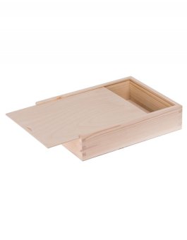 Přírodní dřevěná krabička / box na fotky - 27x21x6 cm