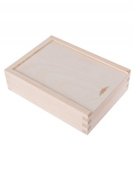 Přírodní dřevěná krabička / box na fotky - 19x14x5 cm