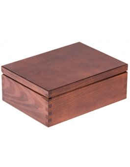 Přírodní dřevěná krabička - 16,4x21,5x8 cm / OŘECH