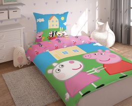 Povlečení 140/200 + 80/70 cm licence prasátko Peppa produkt