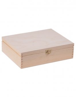 Krabička dřevěná na čaj 22,5x28,5x8 cm zapínání