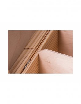 Krabička dřevěná na čaj 22,5x22,5x8,2 cm zapínání