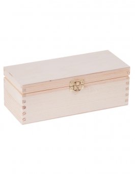 Krabička dřevěná na čaj 9,3x22,5x8 cm zapínání