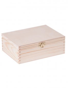 Krabička dřevěná na čaj 16,5x22,5x8 cm zapínání
