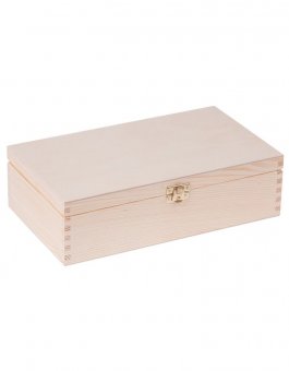 Krabička dřevěná na čaj 16,5x28,5x8 cm zapínání