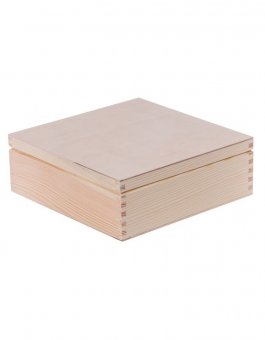 Krabička dřevěná na čaj 22,5x22,5x8,2 cm