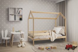 Dětská postel domek 160x80 cm borovice + rošt ZDARMA