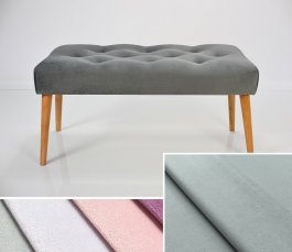 Čalouněná lavice DARINA 120x40x42 cm, barva popelavá