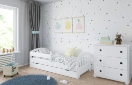 Postel Kvido 160/80 cm - bílá + matrace + šuplík 
