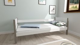 Dětská postel Tina bílo/šedá 160 x 80 cm + rošt ZDARMA