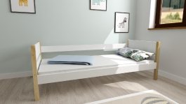 Dětská postel Tina bílá/sosna 180 x 80 cm + rošt ZDARMA