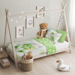 Dětské povlečení do postýlky 100/135 cm - dino