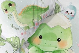 Dětské povlečení do postýlky 100/135 cm - dino