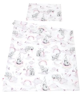 Zvětšit Povlečení 100/160 cm + 50/60 cm slůně růžová