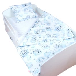 Povlečení 100/160 cm + 50/60 cm slůně modrá