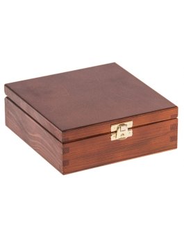 Zvětšit Dřevěná krabička se zámkem – 16 x 16 x 6 cm
