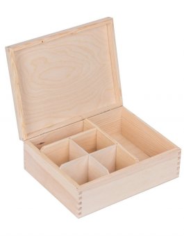 Zvětšit Dřevěná krabička s pořadačem – 25,5 × 20 × 9 cm