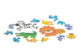 Puzzle v plechové krabičce - zvířátka safari